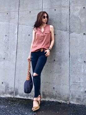 「MISSONI（ミッソーニ）のアイテム」を使った、Erikoさん（レディース・165cm）の夏コーディネート