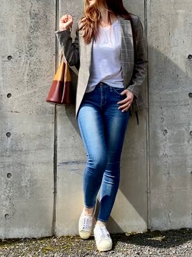 Erikoさん（レディース・165cm）の春コーディネート