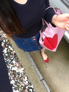 「stradivarius（ストラディバリウス）のアイテム（デニムスカート、ブルー系）」を使った、xxmskxxさん（レディース）の春コーディネート