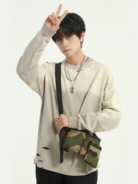 「HOOK（フック）のアイテム（スウェット）」を使った、-HOOK- officialさん（メンズ・178cm）の冬コーディネート