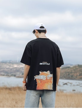 「HOOK（フック）のアイテム（Tシャツ/カットソー）」を使った、-HOOK- officialさん（メンズ・180cm）の冬コーディネート