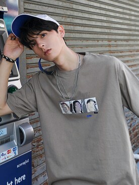 「HOOK（フック）のアイテム（Tシャツ/カットソー）」を使った、-HOOK- officialさん（メンズ・178cm）の冬コーディネート