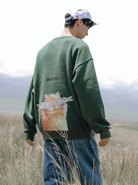 「HOOK（フック）のアイテム（スウェット）」を使った、-HOOK- officialさん（メンズ・180cm）の夏コーディネート