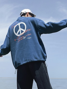 「HOOK（フック）のアイテム（スウェット）」を使った、-HOOK- officialさん（メンズ・180cm）の夏コーディネート