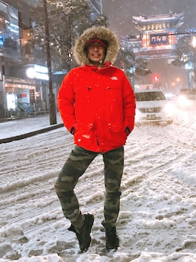 「防水アウター」｜みろくさんさん（メンズ・173cm）の冬コーディネート