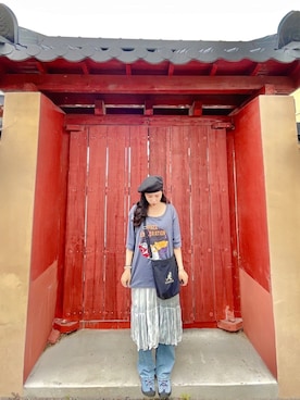 「158cm」｜「アイテム（その他シューズ）」を使った、Y̆̈ă̈r̆̈ă̈•요요 🇰🇷さん（レディース・158cm）の春コーディネート