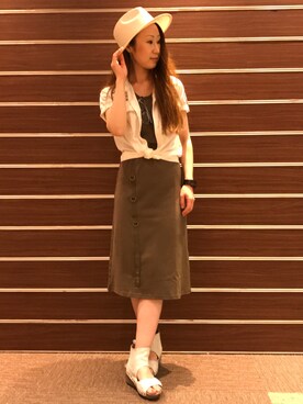 YOKOHAMAスタッフさん(レディース・162cm)の夏コーディネート