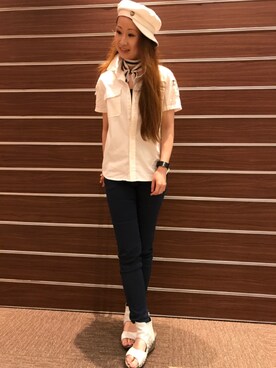YOKOHAMAスタッフさん（レディース・162cm）の夏コーディネート