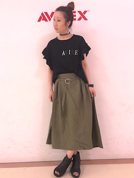 YOKOHAMAスタッフさん（レディース・162cm）の春コーディネート