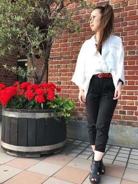 YOKOHAMAスタッフさん（レディース・162cm）の春コーディネート