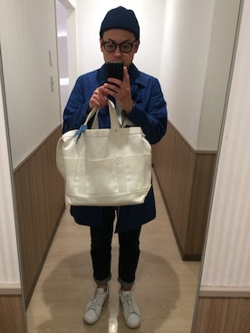 「EEL（イール）のアイテム（ジャケット/アウター）」を使った、Daiさん（メンズ・168cm）の春コーディネート