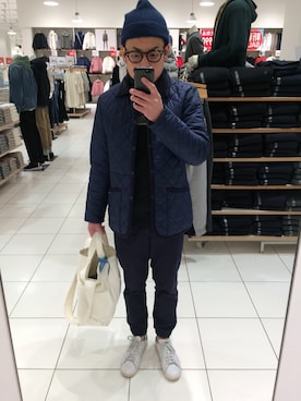 「LAVENHAM（ラベンハム）のアイテム（その他アウター）」を使った、Daiさん（メンズ・168cm）の冬コーディネート