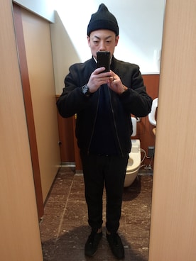 「Steven Alan（スティーブンアラン）のアイテム（MA-1）」を使った、Daiさん（メンズ・168cm）の冬コーディネート