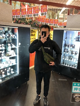 「F.C.Real Bristol（エフシーレアルブリストル）のアイテム（ナイロンジャケット）」を使った、Daiさん（メンズ・168cm）の冬コーディネート