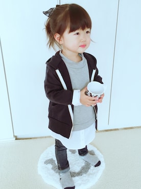 ユ メ ガ ハ ク ＊さん（キッズ・80cm）の冬コーディネート