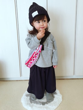 ユ メ ガ ハ ク ＊さん（キッズ・80cm）の冬コーディネート