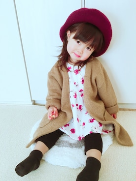 ユ メ ガ ハ ク ＊さん（キッズ・80cm）の冬コーディネート