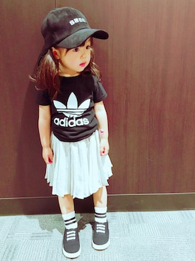 「omake（オマケ）のアイテム（トップス）」を使った、ユ メ ガ ハ ク ＊さん（キッズ・90cm）の夏コーディネート