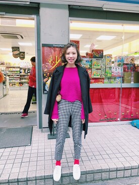 「working style」｜「アイテム（ダッフルコート）」を使った、Tsai Lingさん（レディース・165cm）の冬コーディネート