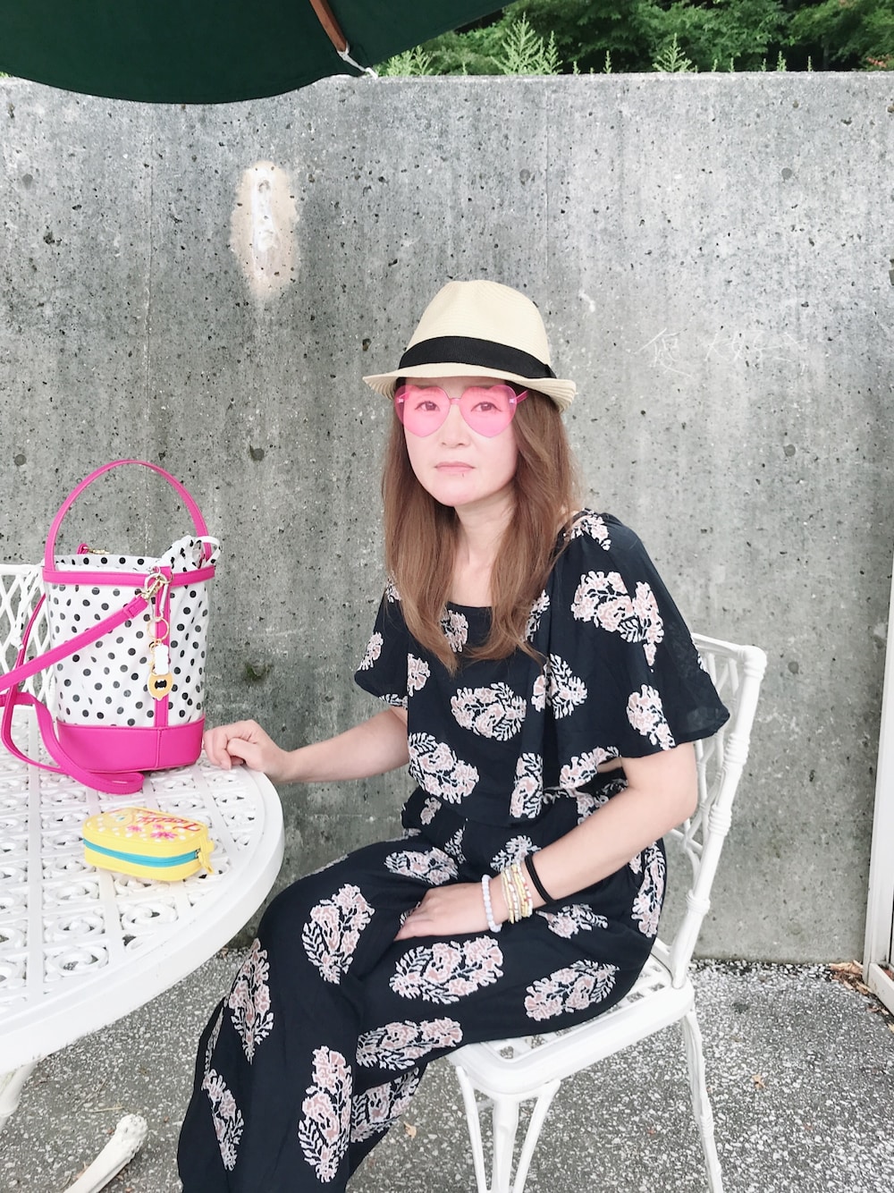 「CHILLEのアイテム（シャツ/ブラウス、ブルー系）」を使った、🔺SHIJU🔺さん（レディース・164cm）の夏コーディネートの1枚目の写真