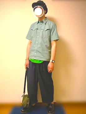 「ASEEDONCLOUD（アシードンクラウド）のアイテム」を使った、YUYAさん（メンズ・173cm）の夏コーディネート