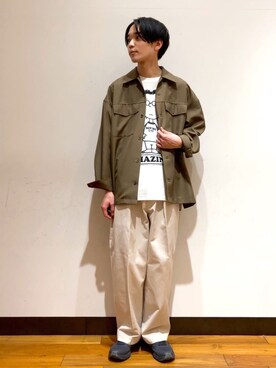 「URBAN RESEARCH（アーバンリサーチ）のアイテム（チノパンツ）」を使った、バンドウさん（メンズ・173cm）の春コーディネート
