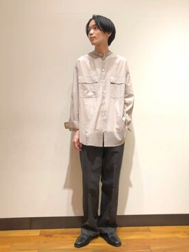 「URBAN RESEARCH（アーバンリサーチ）のアイテム（スラックス）」を使った、バンドウさん（メンズ・173cm）の春コーディネート