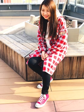 原田 舞麗さん（レディース・158cm）の冬コーディネート