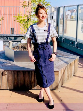 「アヴィレックス」｜原田 舞麗さん（レディース・158cm・20代）の春コーディネート