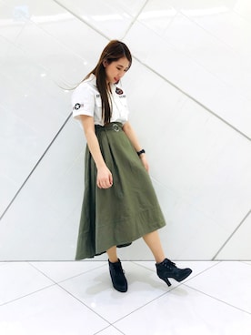 原田 舞麗さん（レディース・158cm）の春コーディネート