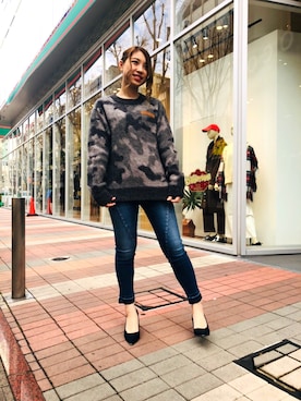 原田 舞麗さん（レディース・158cm）の冬コーディネート