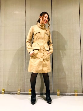「M-65」｜「アイテム（ブルゾン）」を使った、原田 舞麗さん（レディース・158cm）の冬コーディネート