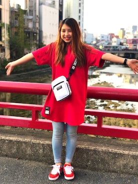 「星条旗」｜「アイテム（ワンピース/ドレス）」を使った、原田 舞麗さん（レディース・158cm）の春コーディネート