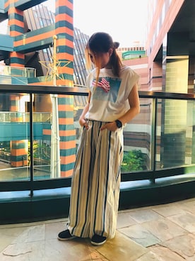 原田 舞麗さん（レディース・158cm）の春コーディネート