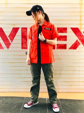 原田 舞麗さん（レディース・158cm）の春コーディネート