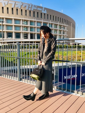 原田 舞麗さん（レディース・160cm）の秋コーディネート