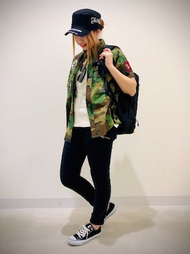 原田 舞麗さん（レディース・160cm）の春コーディネート