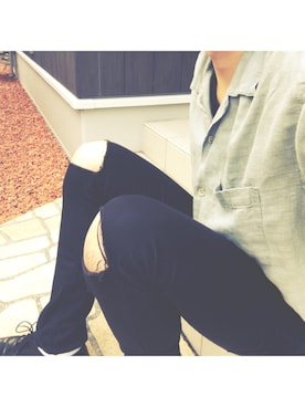 「WVM（ダブルヴイエム）のアイテム（デニムパンツ）」を使った、muraさん（メンズ・177cm）の夏コーディネート