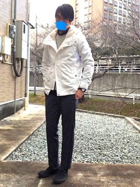 「裏ボア」｜「アイテム（アナログ腕時計）」を使った、yuu*jiさん（メンズ・177cm）の冬コーディネート