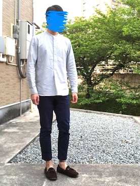 「EDIFICE（エディフィス）のアイテム（その他シューズ）」を使った、yuu*jiさん（メンズ・177cm）の春コーディネート
