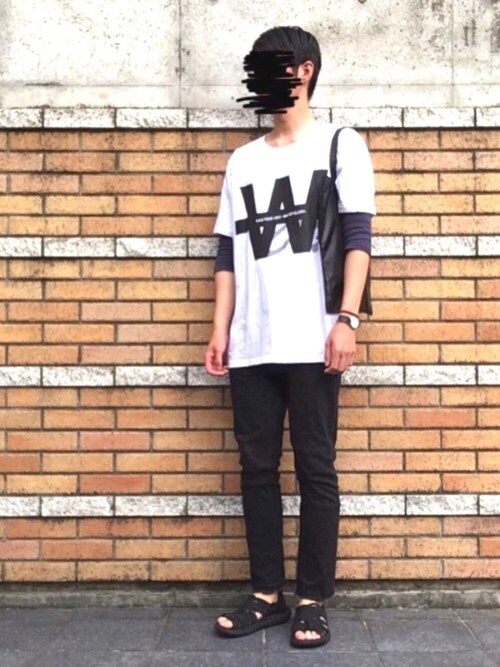 Yuu Ji a トリプルエー のtシャツ カットソーを使ったコーディネート Wear