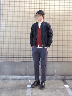 「Dr. Martens（ドクターマーチン）のDr.Martens (ドクターマーチン)/1461 3EYE GIBSON SHOES（その他シューズ）」を使った、yuu*jiさん（メンズ・177cm）の秋コーディネート