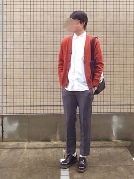 「Dr. Martens（ドクターマーチン）のDr.Martens (ドクターマーチン)/1461 3EYE GIBSON SHOES（その他シューズ）」を使った、yuu*jiさん（メンズ・177cm）の秋コーディネート