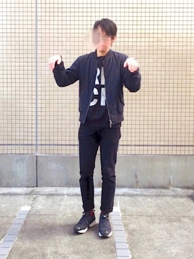 「wearhalloween2017」｜「アイテム（ブルゾン）」を使った、yuu*jiさん（メンズ・177cm）の秋コーディネート