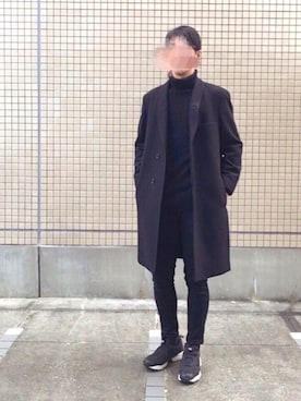 「大晦日」｜「アイテム（チェスターコート）」を使った、yuu*jiさん（メンズ・177cm）の冬コーディネート