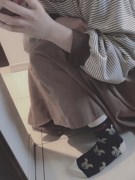 「Frederick（フレデリック）のアイテム」を使った、まさん（レディース・155cm）の春コーディネート