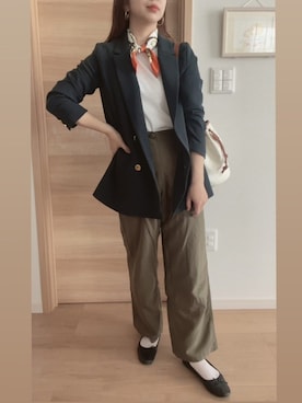 「31 Sons de mode（トランテアン　ソン　ドゥ　モード）のアイテム（ジャケット/アウター）」を使った、こままこ。さん（レディース・158cm）の春コーディネート