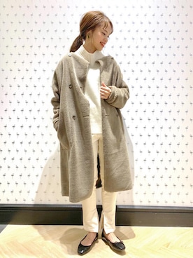 「アパートバイローリーズ」｜「アイテム（その他アウター）」を使った、maruさん（レディース・156cm）の秋コーディネート