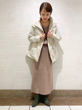 「アパートバイローリーズ」｜「アイテム（マウンテンパーカー）」を使った、maruさん（レディース・156cm）の秋コーディネート