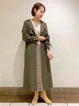「アパートバイローリーズ」｜「アイテム（その他アウター）」を使った、maruさん（レディース・156cm）の秋コーディネート
